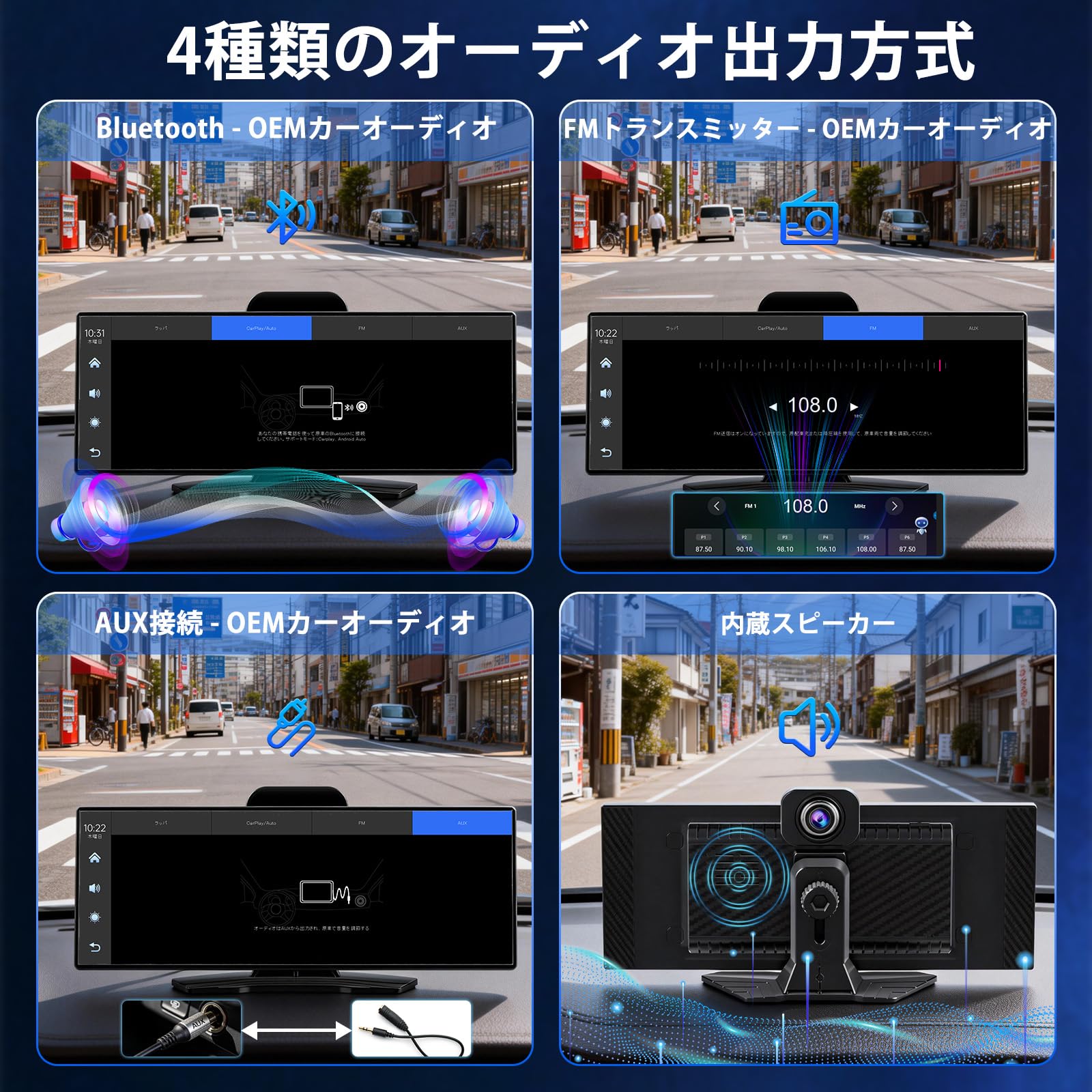 Amazon.co.jp: Accfly 11インチポータブルディスプレイオーディオ